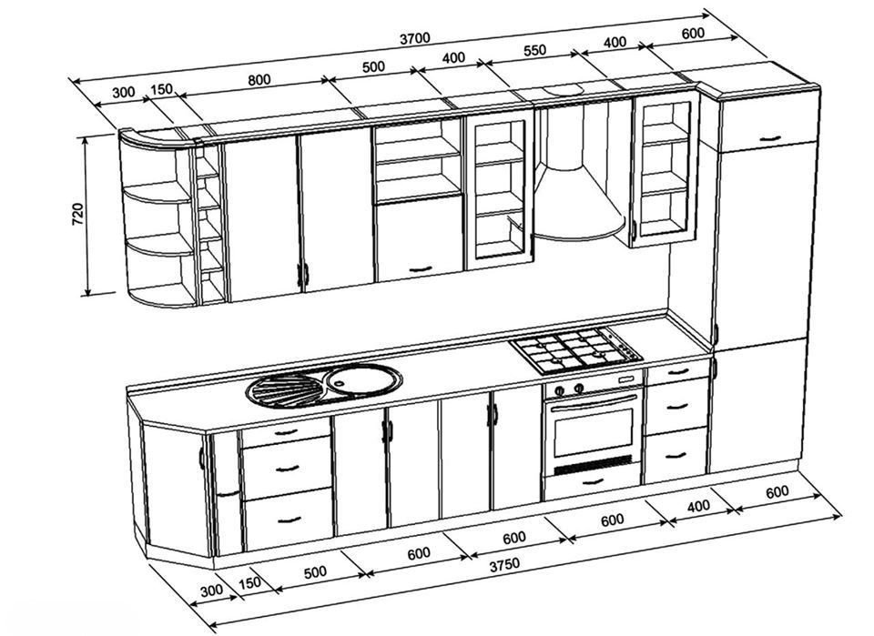 Minh họa kích thước các thành phần khác